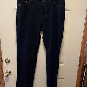 Chaps Black Straight Leg Jeans Classic Design 16W